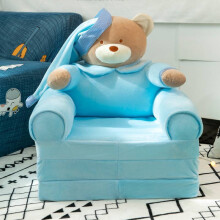 (Blue)Kindercouch ausklappbar klappbar Prinzessinnenstuhl Sofa klappbar Kleinkindbett Liegestuhl Schlafzimmer für