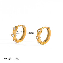 (Style C) Stainless Geometric Steel Earrings Women Quality Coating Outings Jewelry Work