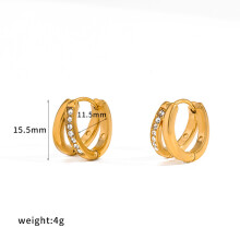 (Style A) Stainless Geometric Steel Earrings Women Quality Coating Outings Jewelry Work