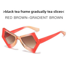 (Orange Tea)Butterfly Cat Eye Sunglasses With Uv400 Protection For Fashion Summer Outings