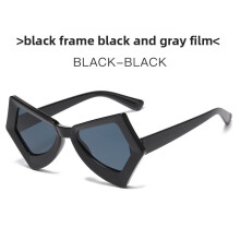 (Black Gray)Butterfly Cat Eye Sunglasses With Uv400 Protection For Fashion Outings Summer