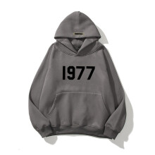 (Gray, L) Hoodie Oversized With Long Sleeves And Tapered Fit For Youth Street Fashion