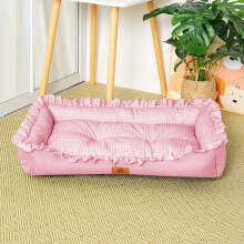 (pink, M 50x38cm) Pet Bed Sofa Summer for Small Medium Dogs Cats Fashion Design Washable Soft Dog Mats for Indoor Outdoor Pet Sleeping Supplies