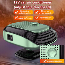 (12V Green) 360 Rotation Winter Fast Car Heater 12V/24V Car Heater Fan Large Blowing Area Adjustable Wind Speed Windshield Defogging 2026