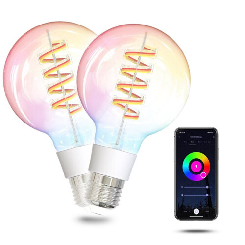 WiFi Tuya  Bulb E26 Dimmable RGBCW LED Lamp Color Changing  Light Bulb Works With App Control 110V 2