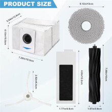 Replacement Parts for DEEBOT T20 Omni/E/Max/Pro Robot Vacuum Cleaner, Complete Spare Accessories Kit Set
