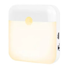 Lampe Carrée LED à Détecteur de Mouvement avec Chargement USB Type-C pour Chambre, Cuisine, Escalier, Couloir, Armoire, Placard (Lot de 2)