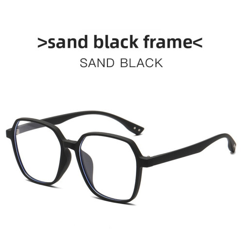 (Sand Black)Moldura óptica com proteção de luz azul para moda visual minimalista e chique