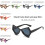 (Black Gray)Lunettes de soleil œil de chat papillon avec protection Uv400 pour sorties mode été 9