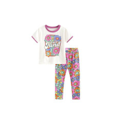 (120cm) Cotton Girl Summer T Shirt Shorts Set With Soft Fabric Cartoon For Print Kids