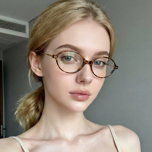 (Brown)Anti Blue Light Glasses For Women With Retro Tortoise Shell Frame Chic Style 1