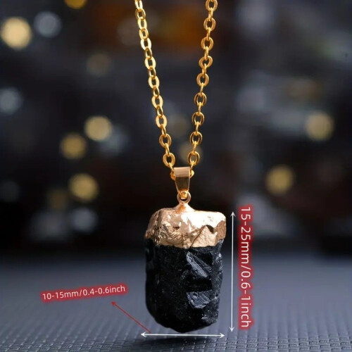 Titan Black Irregular Crystal Pendant With Silver Plating Pendant Crafting For 2