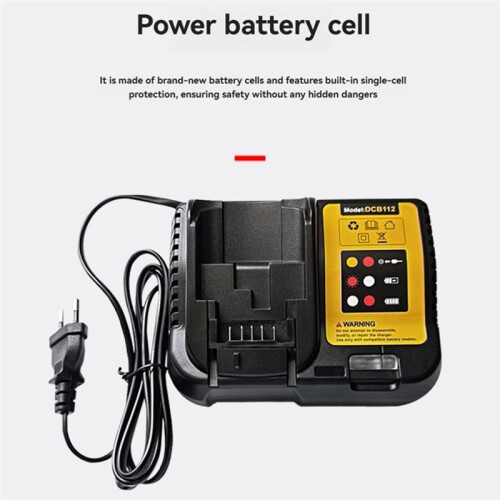 DCB112 EU Plug Fast Charger for  21V Batteries Quick Charging Dock Replacement for  Battery 2
