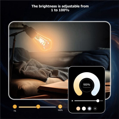 2-Pack WiFi Tuya  Bulb RGB Color Changing & Tunable White WiFi E26 LED 1