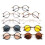 (Leopard Pattern)Geometric Round Flat Frame Glasses With Blue Light Filtering For Use Teen 2