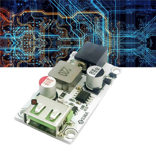 UFCS/VOOC Multi-Protocol Fast Charging Module with Case 36W 9-30V QC3.0 BuckModule Aluminum-Based PCB Module