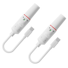 2pcs Type C POE Splitter 48V to 5V Power Converter for Security Cameras Power Supply Converter Cord Waterproof