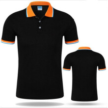 (Black, 2XL) Shirt Polo T Shirt For Work Men Women Short Sleeve Quickdry Breathable Uniforms
