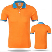 (Orange, S) Shirt Polo T Shirt For Work Men Women Short Sleeve Uniforms Breathable Quickdry