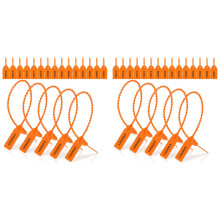 2000 Pcs Plastic Tamper Seals Fire Extinguisher Tags Security Tags Seals Safety Numbered Zip Ties Labels Orange
