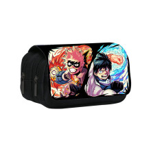 (Style 9) Hero My Academia Character Kids And Teens Double Layer Pencil Storage Pouch Bag