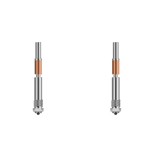 2pcs 0.6mm for QiDi Plus4 Bimetal Nozzle Ceramic Insulation Integration for Quick Removal and Very Easy Replacement