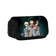 (Style 5) Hero My Academia Character Kids And Teens Double Layer Pencil Storage Pouch Bag