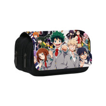 (Style 16) Hero My Academia Character Kids And Teens Double Layer Pencil Storage Pouch Bag