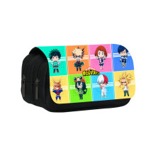 (Style 32) Hero My Academia Character Kids And Teens Double Layer Pencil Storage Pouch Bag