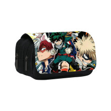 (Style 31) Hero My Academia Character Kids And Teens Double Layer Pencil Storage Pouch Bag