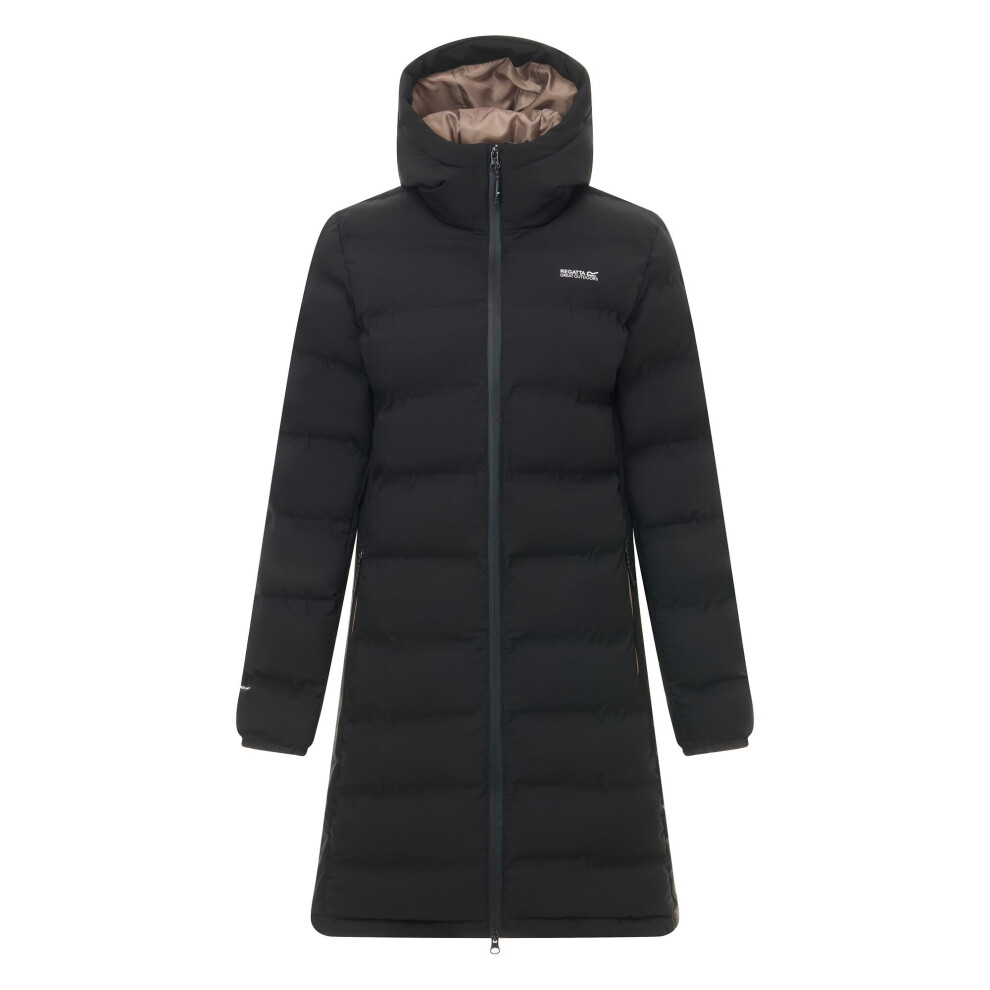 Regatta Women's Black / Altoro Longline Padded Jacket - /Mocha - 20 Uk - /Mocha - 100% Recycled Polyester - Image 2