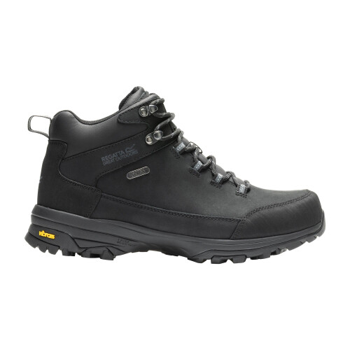 Regatta (6 UK, Black) Regatta Mens Burrell Leather Walking Boots