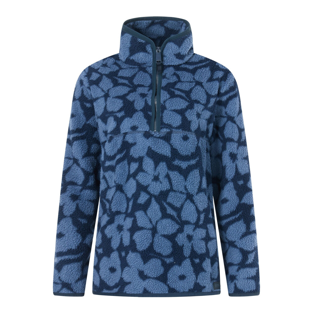 Regatta (20 Uk, Navy) Womens/Ladies Frankie Shadow Flower Borg Half Zip Fleece Jacket
