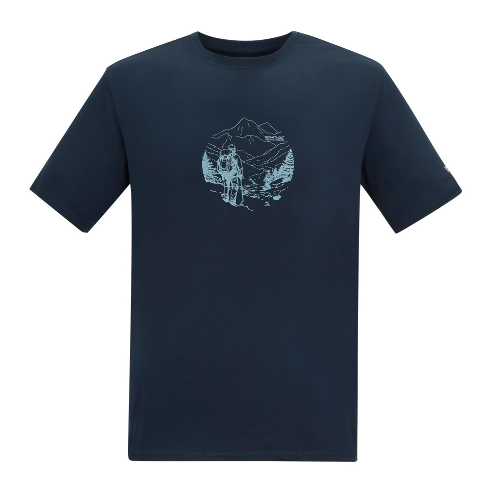 Regatta (3Xl, Navy) Mens Fingal Line Art Stretch T-Shirt