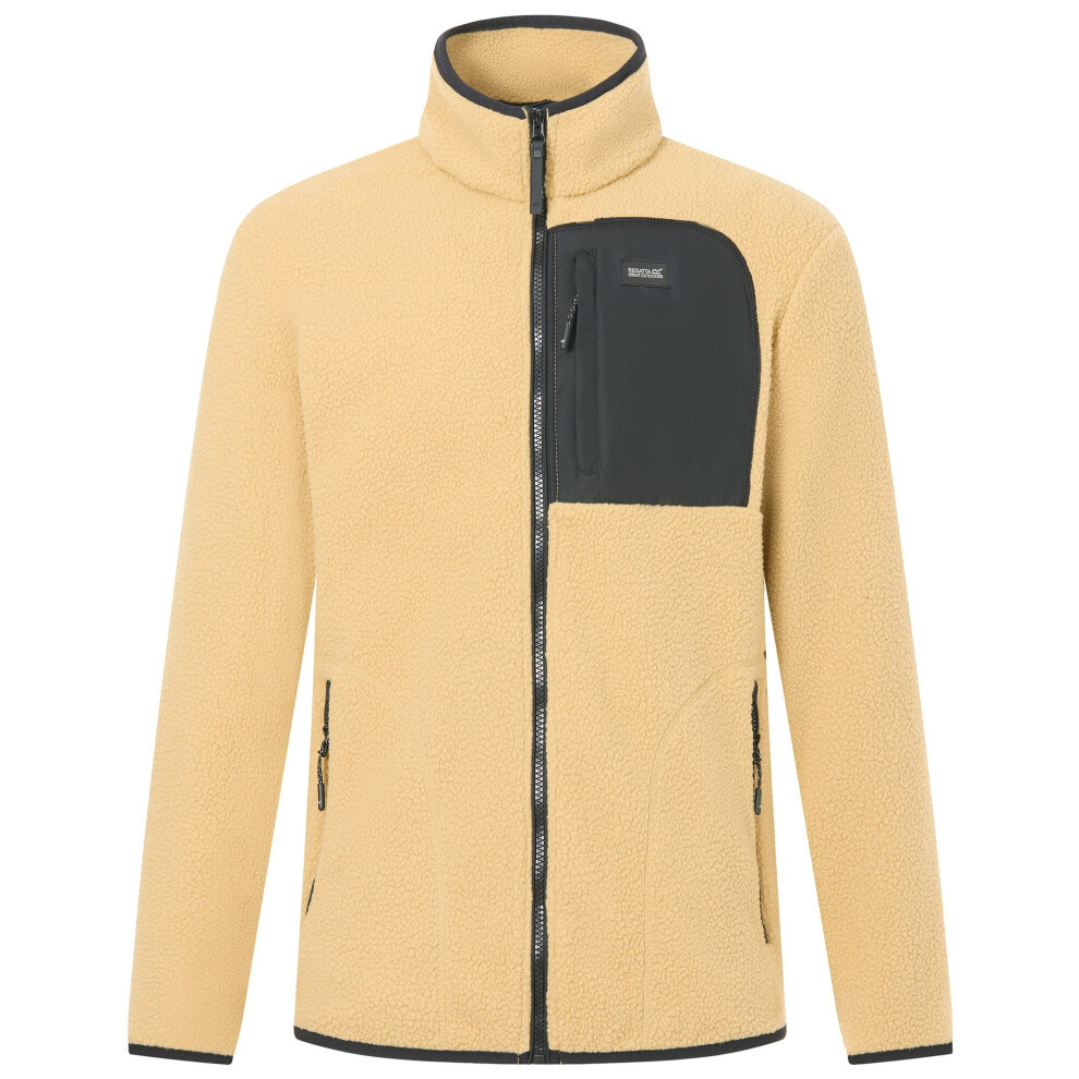 Regatta (Xxl, Desert Beige/Black) Mens Frankie Borg Fleece Jacket