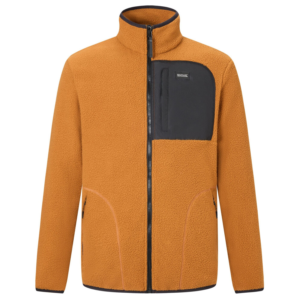 Regatta (Xl, Rich Tan/Black) Mens Frankie Borg Fleece Jacket