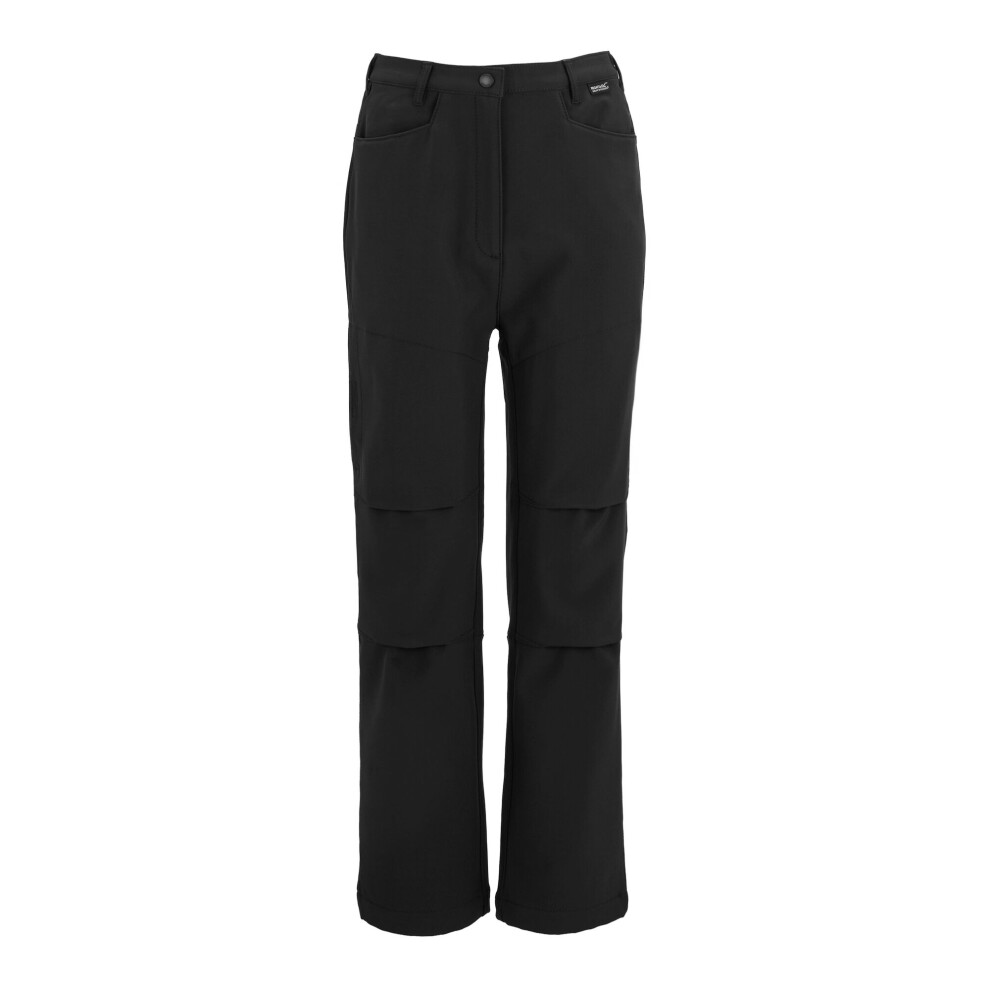 Regatta Black Kids Softshell Trousers - 13 Years - 66% Polyester/30% Recycled Polyester/4% Elastane - Image 2