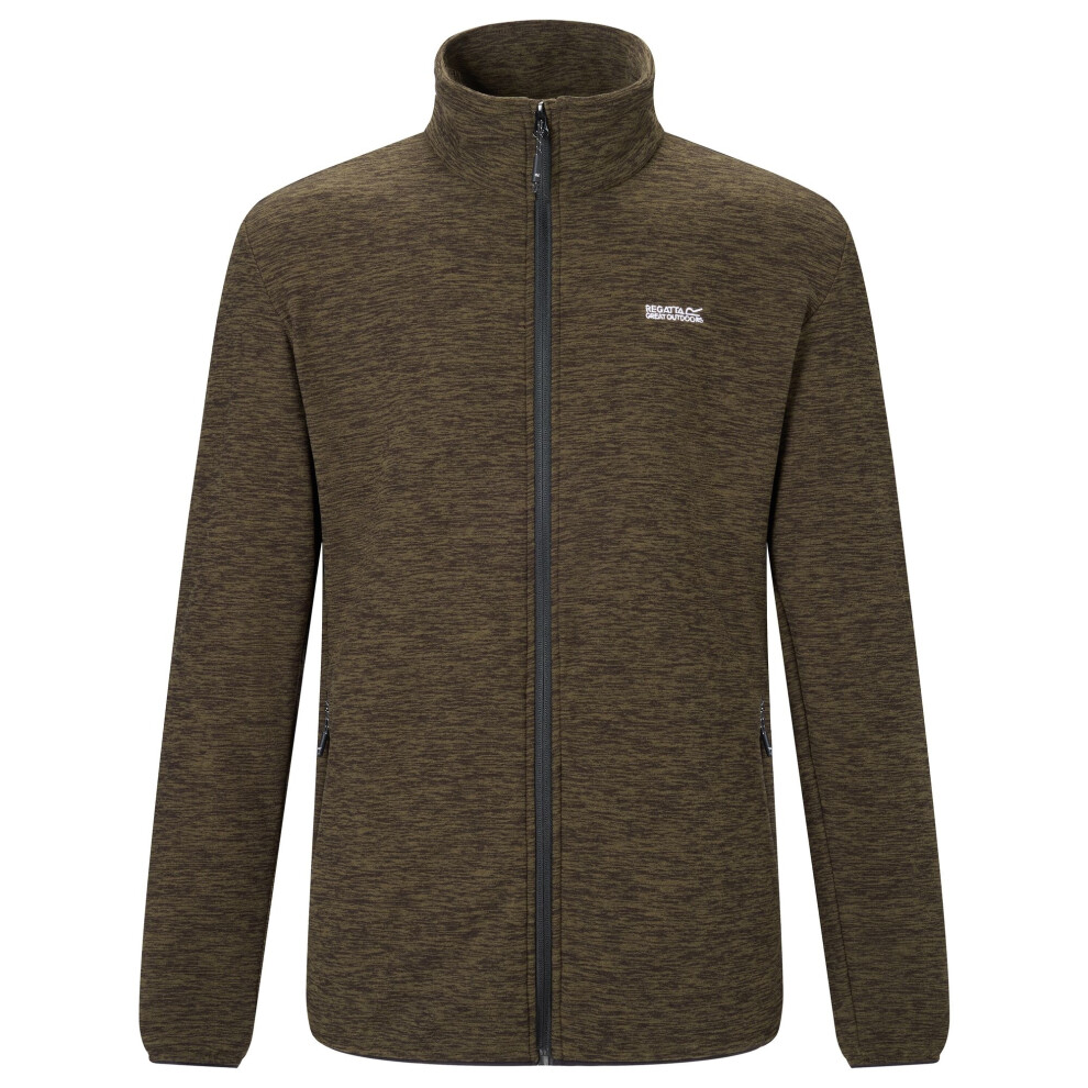 Regatta Men's Dark Harrow Full Zip Fleece Jacket - Khaki - Xl - Khaki - 70% Polyester/30% Recycled Polyester - Image 2