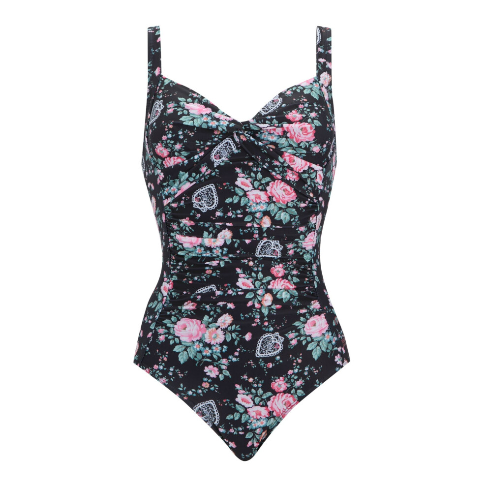 Regatta (12 Uk, Black) Womens/Ladies Cath Kidston Hackney Rose One Piece Swimsuit