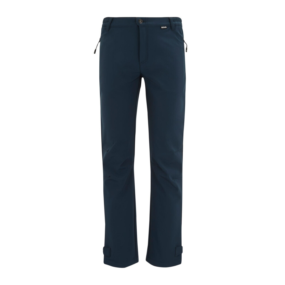 Regatta Men's Geo Softshell Hiking Trousers - Navy - 42R - Navy - 66% Polyester/30% Recycled Polyester/4% Elastane - Image 2