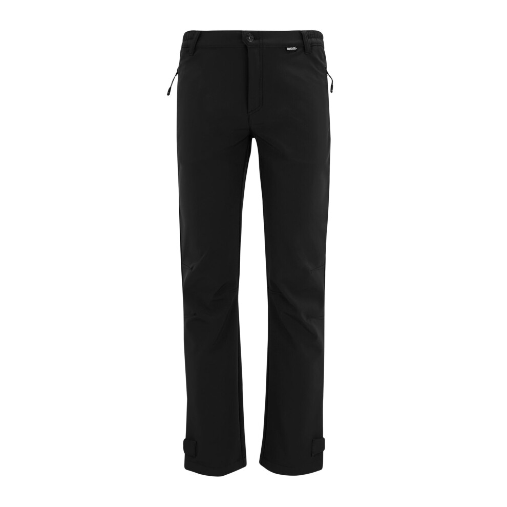 Regatta Men's Black Geo Softshell Hiking Trousers - 34L - 66% Polyester/30% Recycled Polyester/4% Elastane - Image 2
