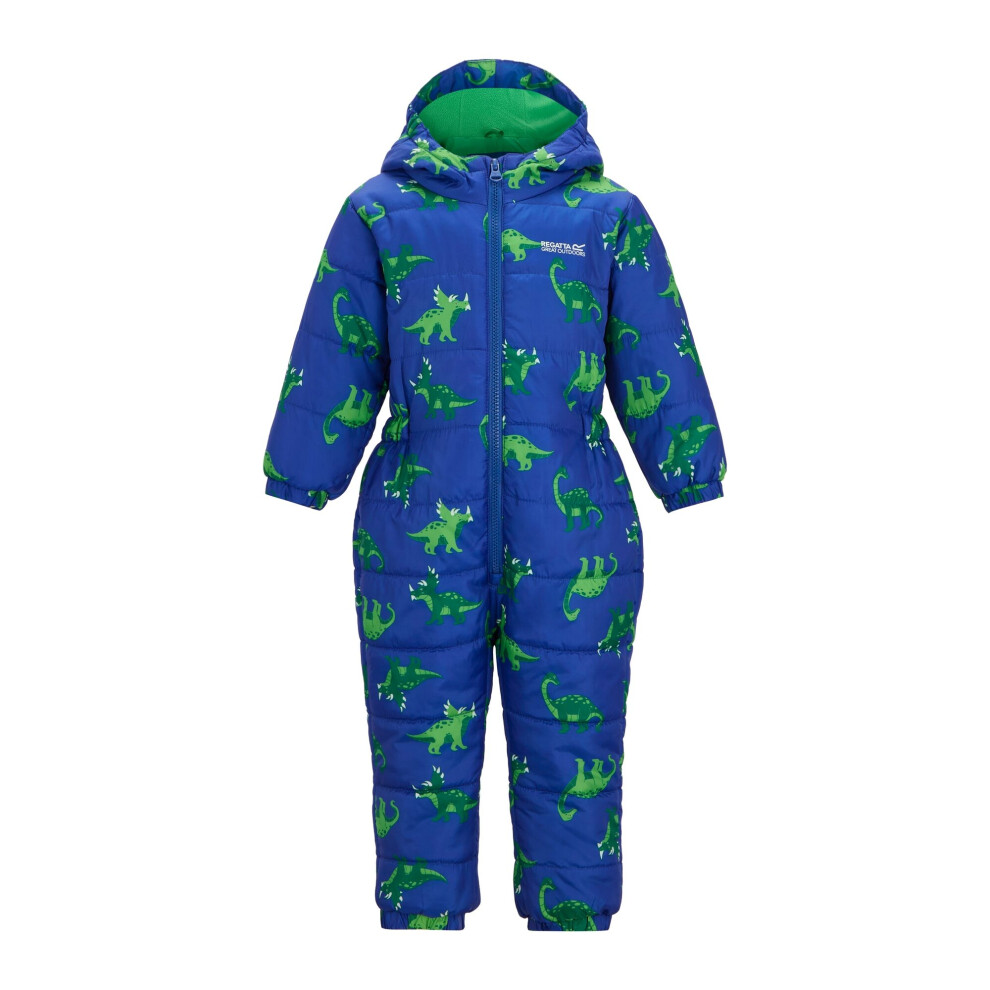 Regatta (2-3 Years, Olympian Blue) Childrens/Kids Penrose Dinosaur Quilted Puddle Suit