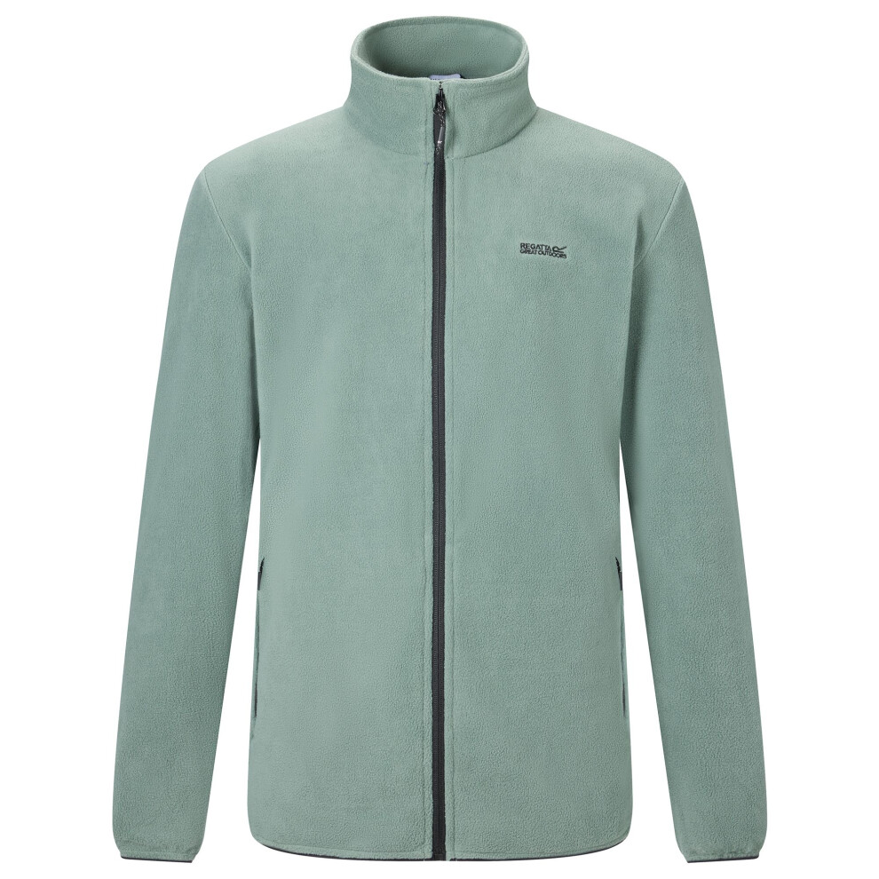 Regatta Men's Dark/Green Harrow Full Zip Fleece Jacket - Forest - L - Forest - 70% Polyester/30% Recycled Polyester - Image 2