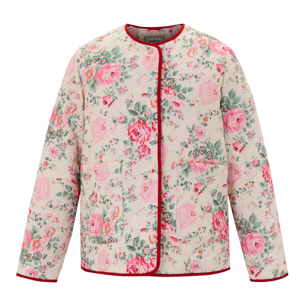 Regatta (20 Uk, Cream) Womens/Ladies Cath Kidston Hackney Rose Quilted Padded Jacket