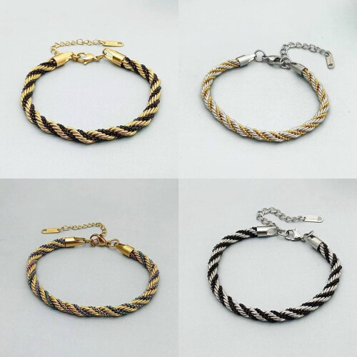 (Silver Multi)Titanium Steel Female Jewelry With Geometric Shape Electroplated Style Surface 1
