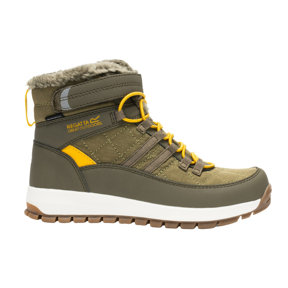 Regatta Elbourne Snow Boots for Kids, Mid Cut Breathable Winter Footwear in Tan, Size 12 UK Child - Image 3