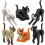 (Orange)Pet Cat Building Blocks Set With Abs Material Creative Diy Toy For Kids Play 2