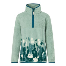 (14 UK, Glacier Green) Regatta Womens/Ladies Frankie Leopard Camo Borg Half Zip Fleece Top