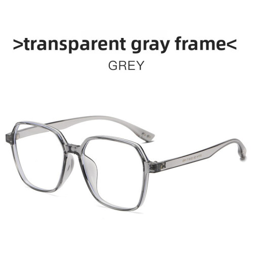 (Translucent Gray)Moldura óptica com proteção de luz azul para moda visual minimalista e chique
