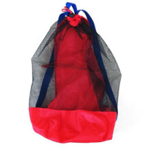 Bolsa infantil de areia com armazenamento de malha grande para brinquedos e pás de praia para bebês